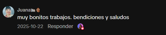Opinión real: muy bonitos trabajos, bendiciones